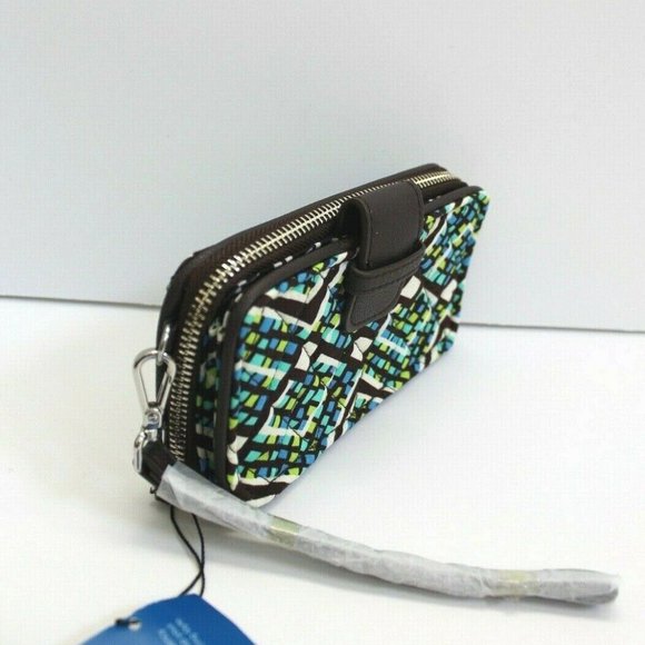 Vera Bradley Rain Forest Quilted Fabric Zip Wallet - Picture 3 of 8